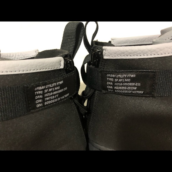 Nike SF AF1 Air Force One Mid Wolf Grey Black New - Picture 6 of 6